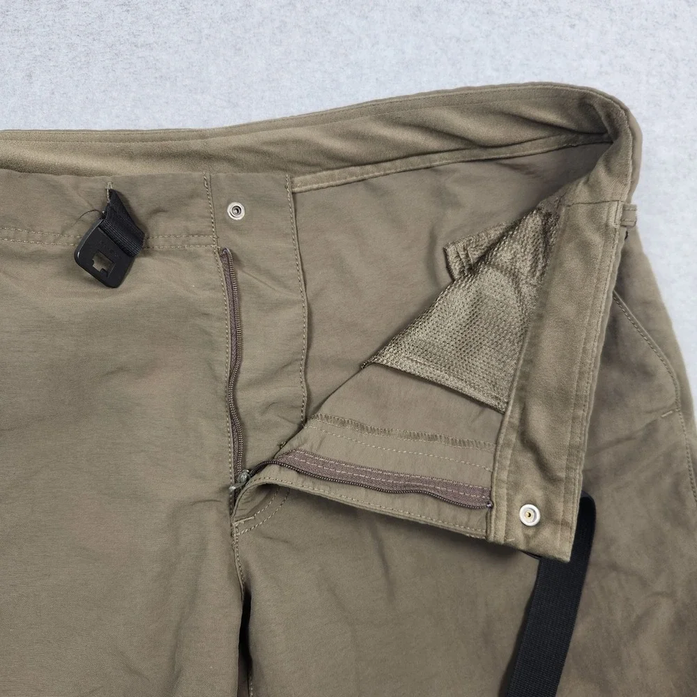 The North Face Shorts Mens 34 Green Belted Cargo Hiking Breathable Unlined